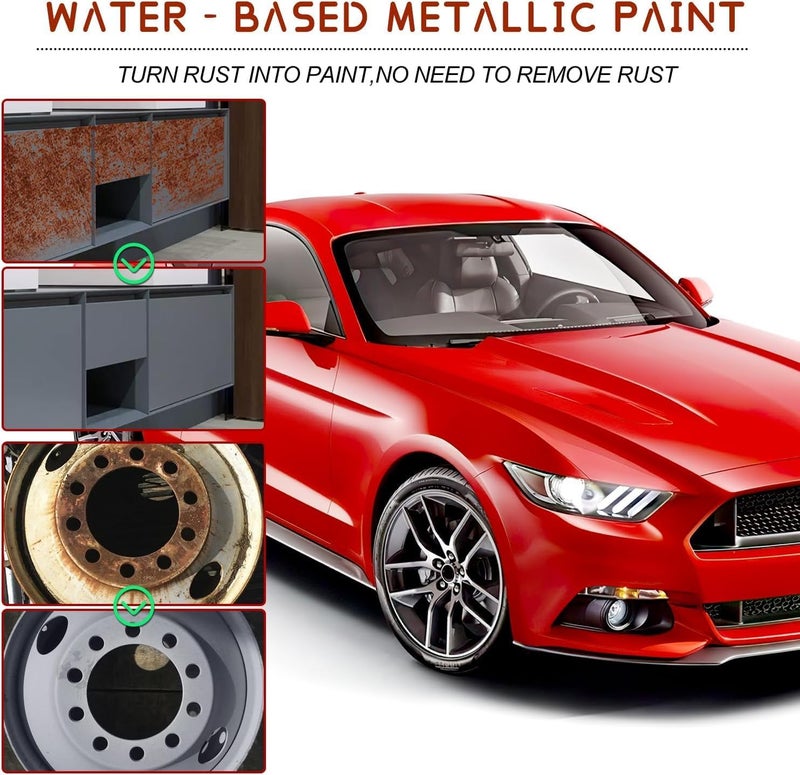 winblot Rust Conversion Agent 300g, Multi-Functional Anti-Rust Paint, Water-Based Metallic Paint, Rust Remover for Metal,Universal Anti-Rust Paint Rust Removal Conversion Agent (Grey) - Image 2